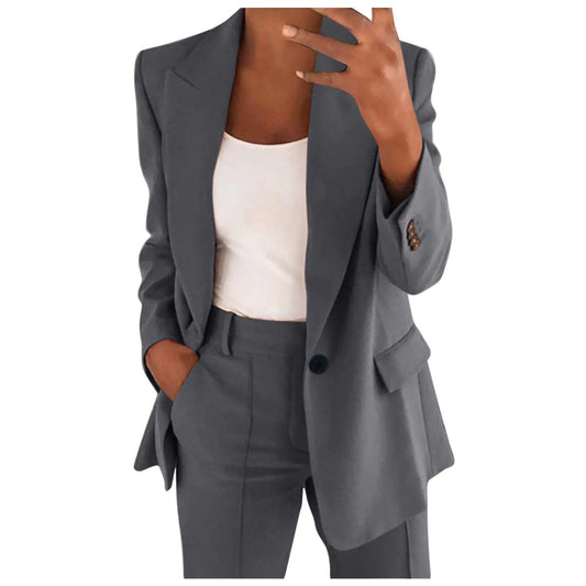 Elegant Professional Women's Pant Suit Set