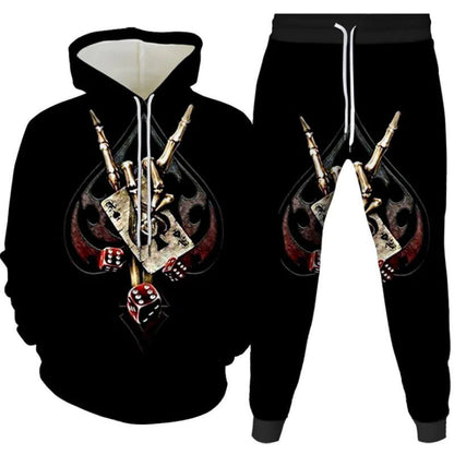 Digital Print Hoodie Set for All
